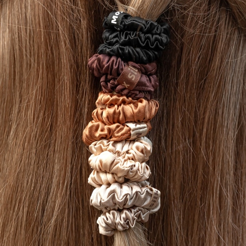 Набор резинок для волос 5 штук 100% шелк Fiore Luna SS1005.2 BR