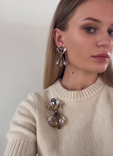 Фото Брошь "Хромосомы" Claudio Canzian CC00211106 pink