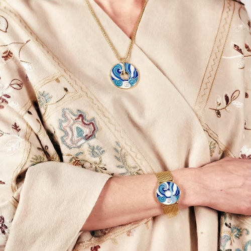 Браслет на металлическом ремешке Fiore Luna CB13784-1 G