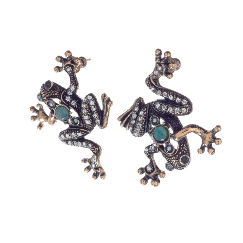 Фото Серьги Alcozer&J асимметрия изумруд жемчуг Swarovski  AL2312-OP4962C