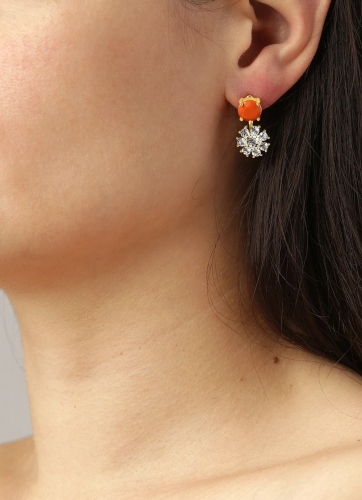 FLOSS SG CORAL/CRYSTAL серьги 460084