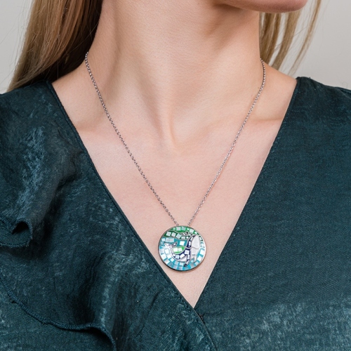 Фото Колье ORCA Art Deco Fiore Luna BP03188-3 BL/S