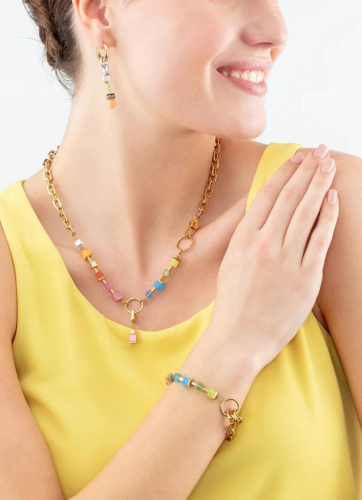 Фото Браслет Cube Fusion Charm gold-rainbow Coeur de Lion 4712/30-1500