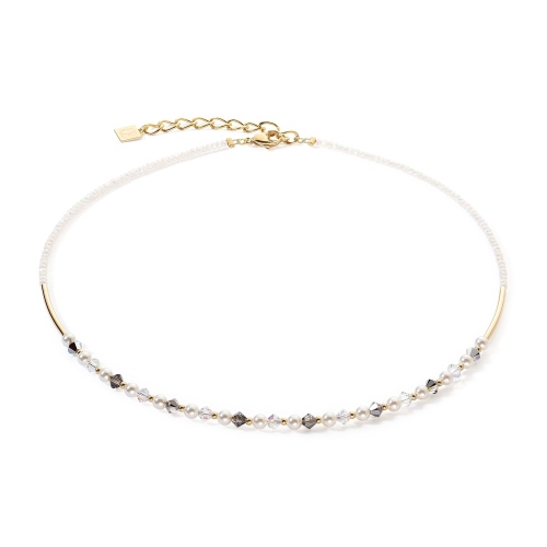 Фото Колье Princess Pearls grey-crystal Coeur de Lion 6022/10-1218