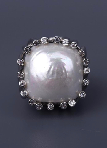 Фото Кольцо Madreperla MP02001030 silver/white