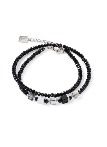 Фото Браслет 2в1 Joyful Colours Update silver-black Coeur de Lion 4464/30-1300