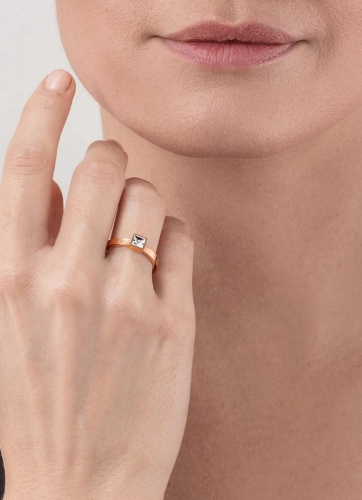 Фото Кольцо Crystal-Rose gold Coeur de Lion 0501/40-1822 54