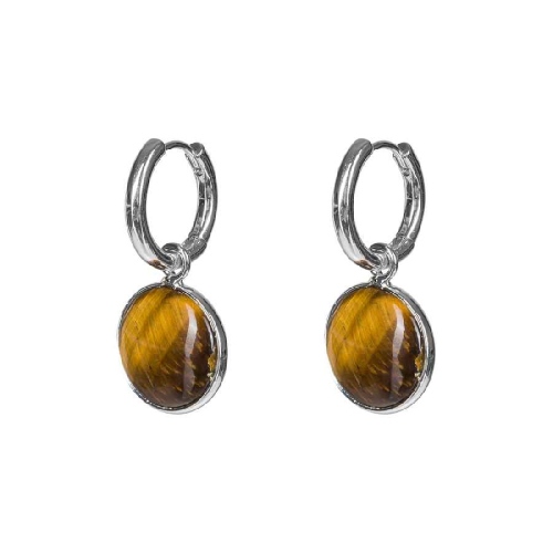 Фото Серьги TIGER EYE Elegia Fiore Luna LE1120 BR/S