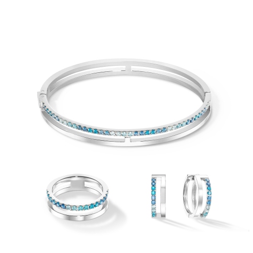 Фото Кольцо 19,1 Eternal Unity silver-blue Coeur de Lion 0136/40-0717 60